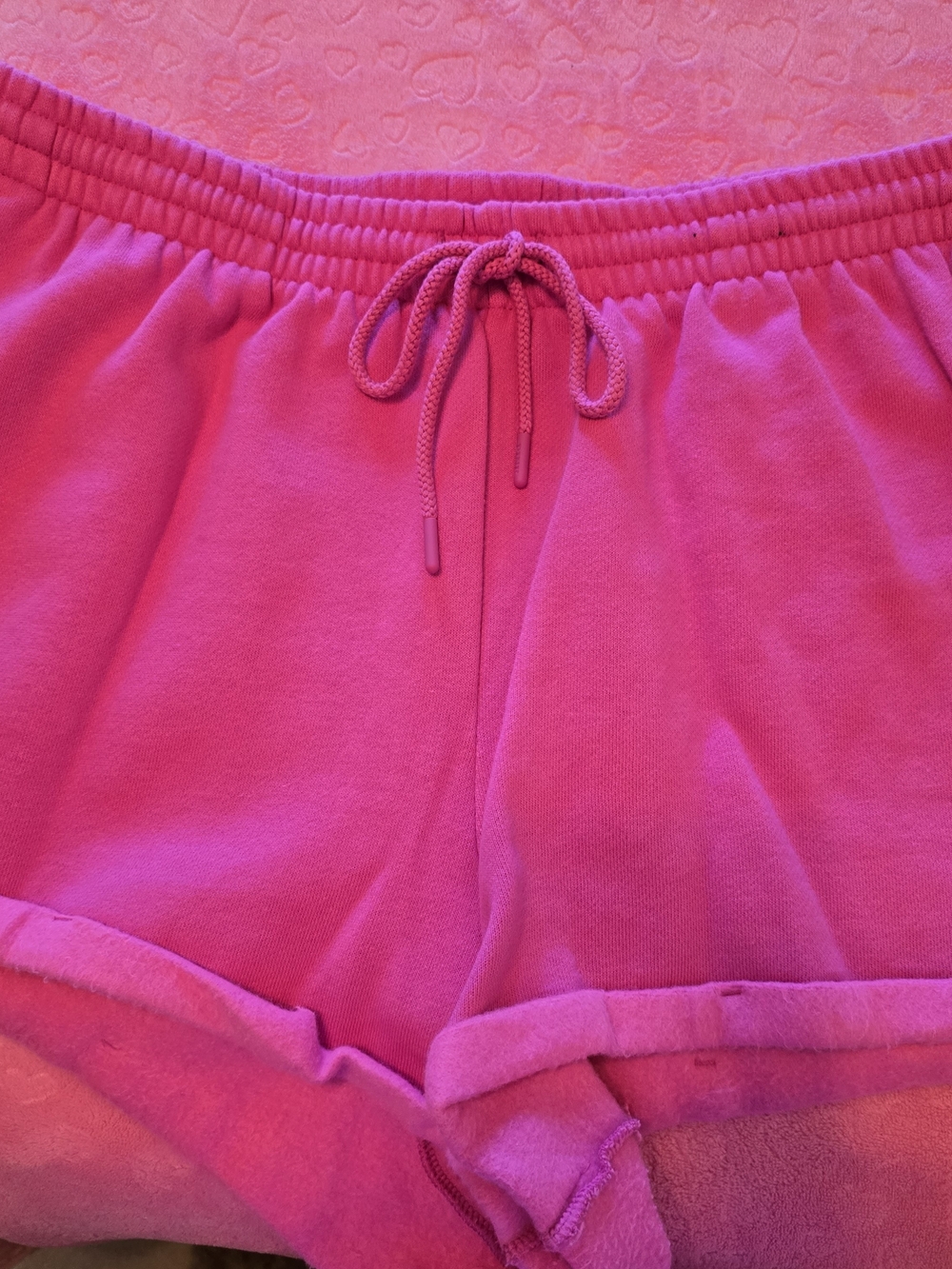 PINK Victoria's Secret Hot Pink Drawstring Athletic Shorts